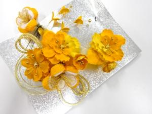 アンティーク　縮緬細工　髪飾りセット